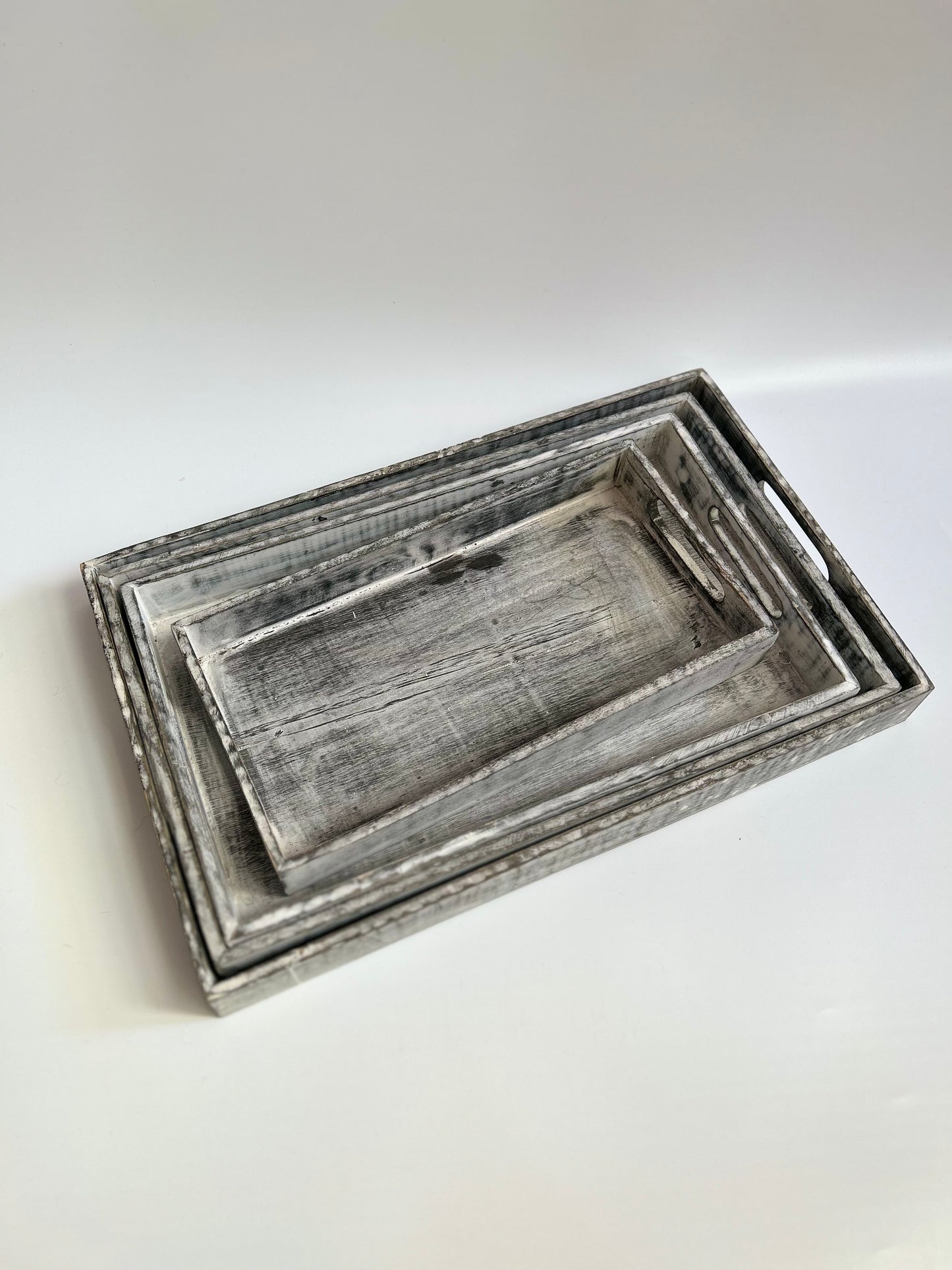 Castella breakfast wooden set of tray-three