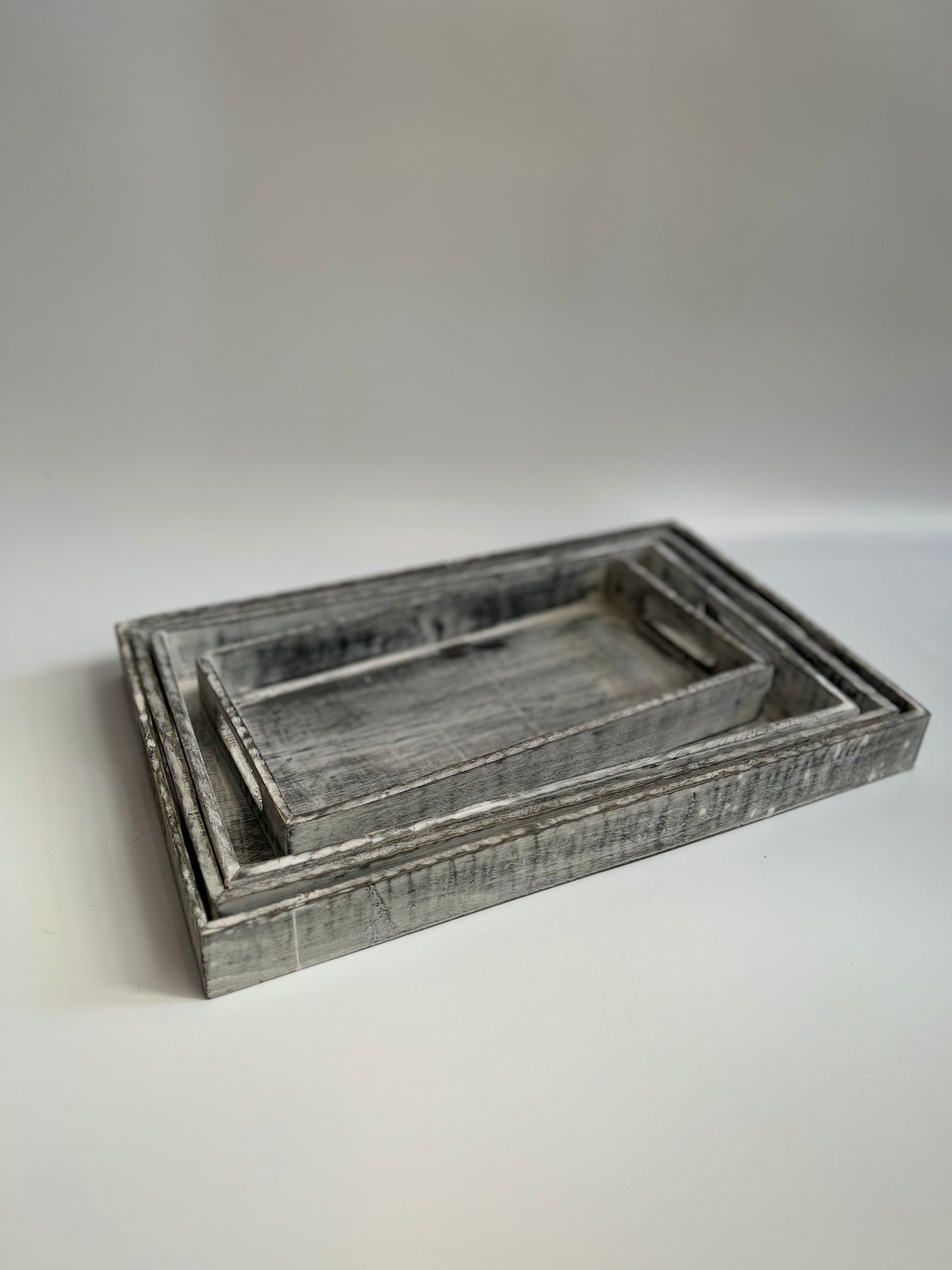 Castella breakfast wooden set of tray-three