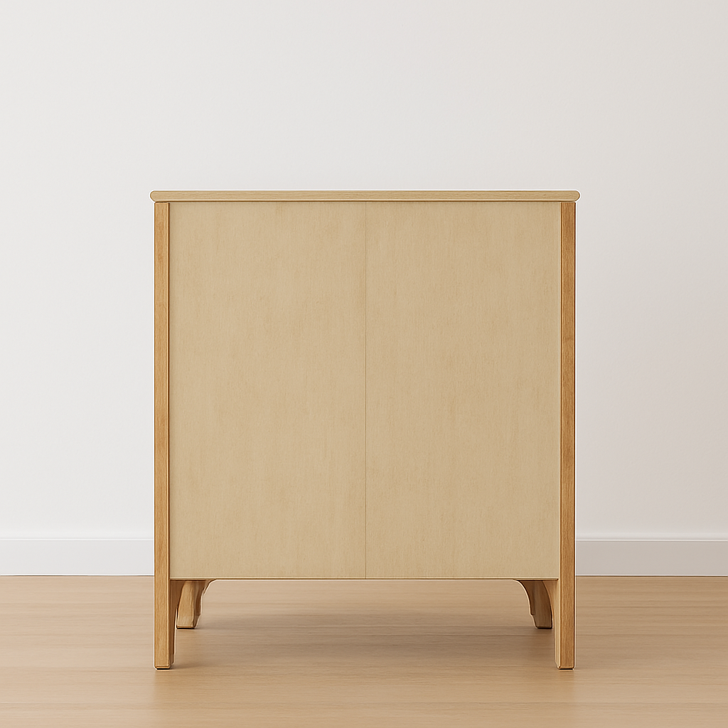 Wooden cabinet on a plain background