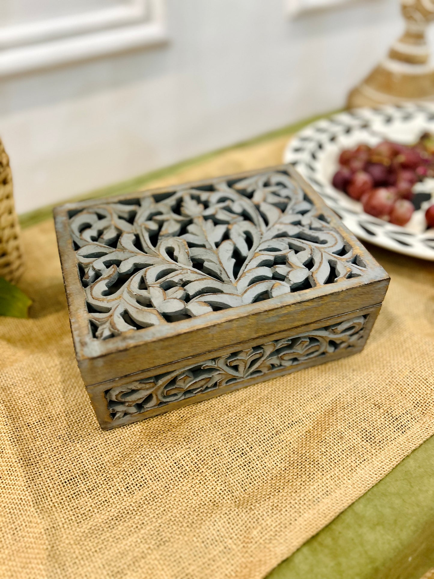 Vintage Wooden Keepsakes Utility Box