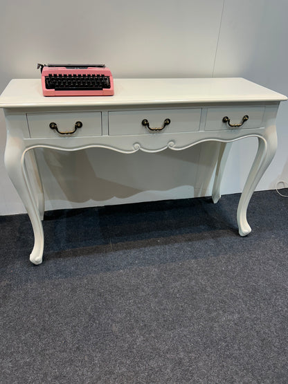 Rosalina Wooden Console Table – Classic Cream Entryway Table with Drawers