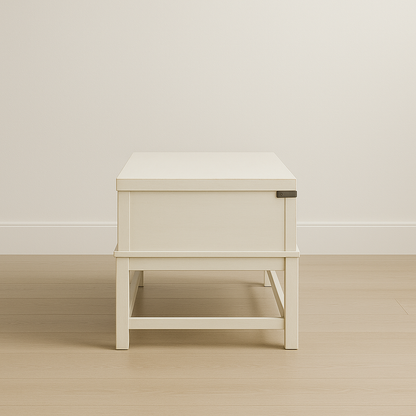 Sophie Coffee Table with Storage – Vintage White Trunk Table